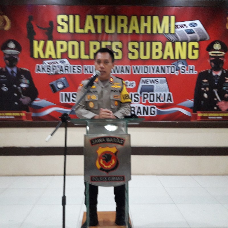 Kapolres Subang AKBP Aries Merasa Bahagia Bisa Silaturahmi Dengan Media Jelang Pergantian Tahun Baru