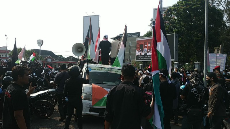 Wow! Ketua Laskar Indonesia Subang ARD, Gelar Aksi Unjukrasa  Bela Palestina